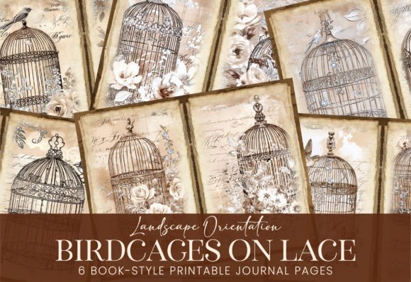 Antique Birdcages Journal Pages: A Designer's Guide