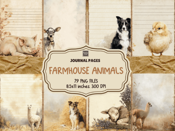 Capture Rustic Charm with Farmhouse Animals Journal Pages