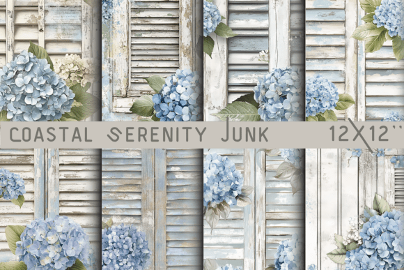 Coastal Serenity Junk Journal Wallpaper: A Digital Escape to the Shore