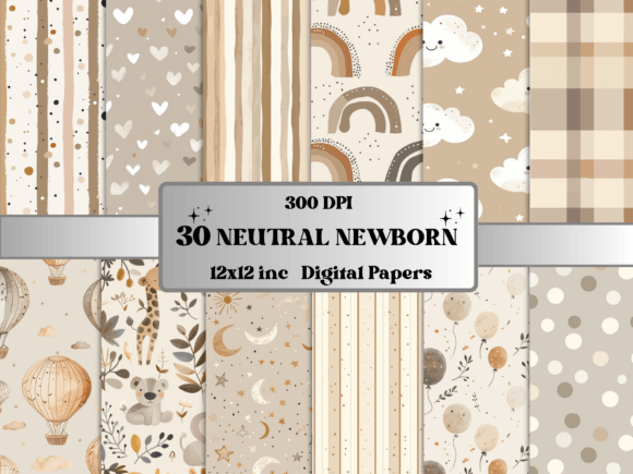 Embracing Softness: The Neutral Newborn Baby Nursery Paper Pack
