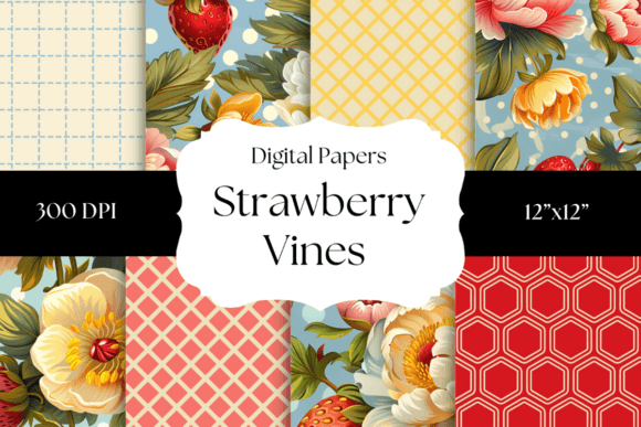Infuse Projects with Summer Charm Using Strawberry Vine Digital Papers
