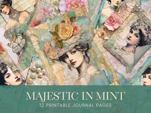 Majestic Mint Antique French Women Pages: A Designer's Guide