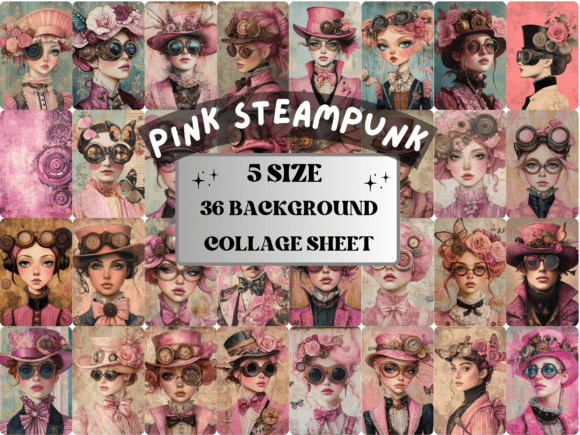 Pink Steampunk Collage Journal Paper: A Creative Guide