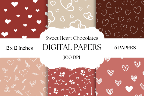 Rich, Romantic Design: Using Sweet Heart Chocolates Digital Papers