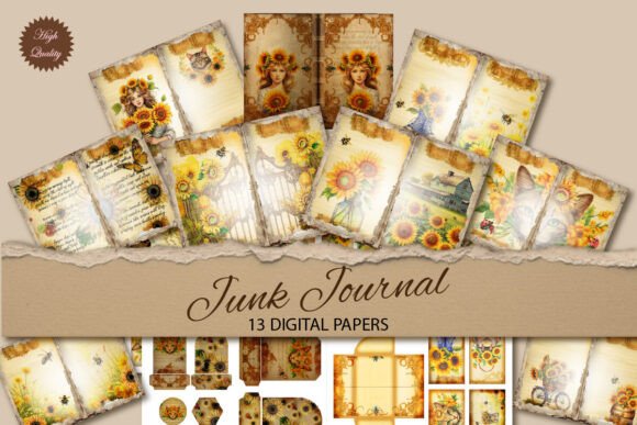 Sunflowers Watercolor Junk Journal Paper: A Designer's Guide