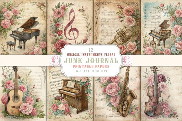 The Musical Instruments Floral Junk Journal: A Designer's Deep Dive