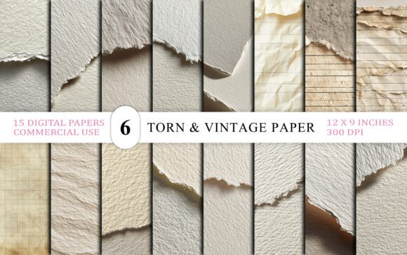 Torn Paper Texture Bundle: Elevate Your Digital Craft
