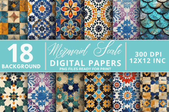 Unlocking Moroccan Charm with the Moroccan Tiles Paper Digital Paper Bundle