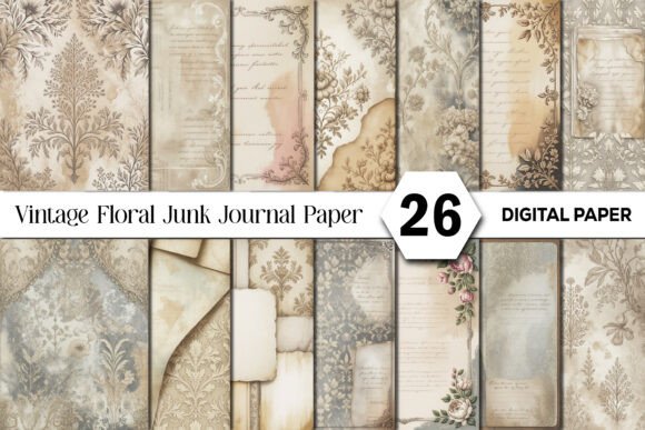 Unlocking the Charm of Vintage Floral Junk Journal Backgrounds