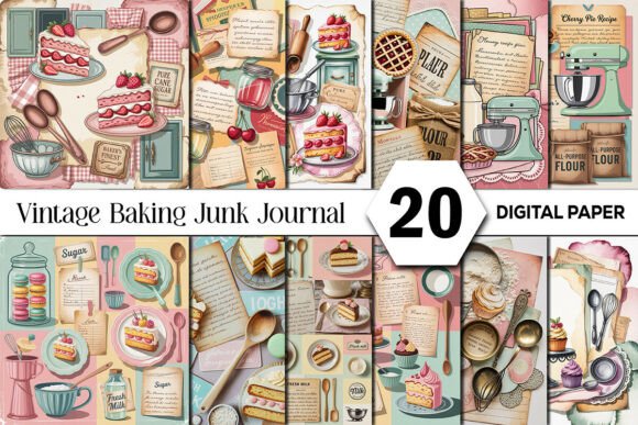 Warm Nostalgia: The Vintage Baking Junk Journal Background